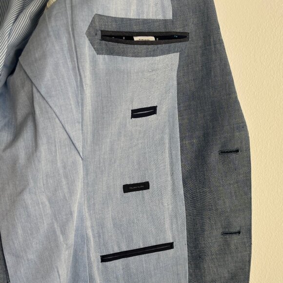 J Crew Blue Linen-Wool Unstructured Ludlow Slim Suit- 40 Pants 31 x 30 - Picture 7 of 16